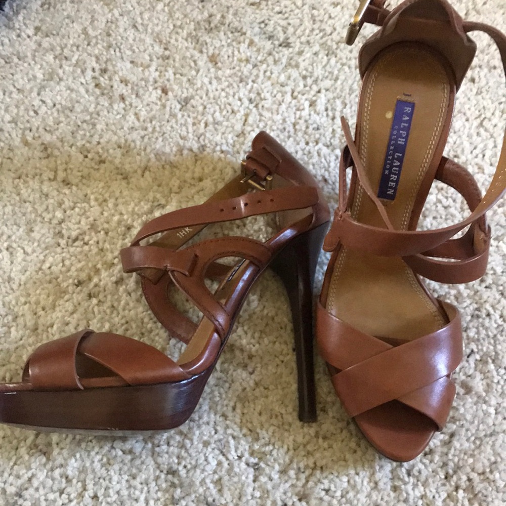 Ralph Lauren Collection Brown Heels 7.5